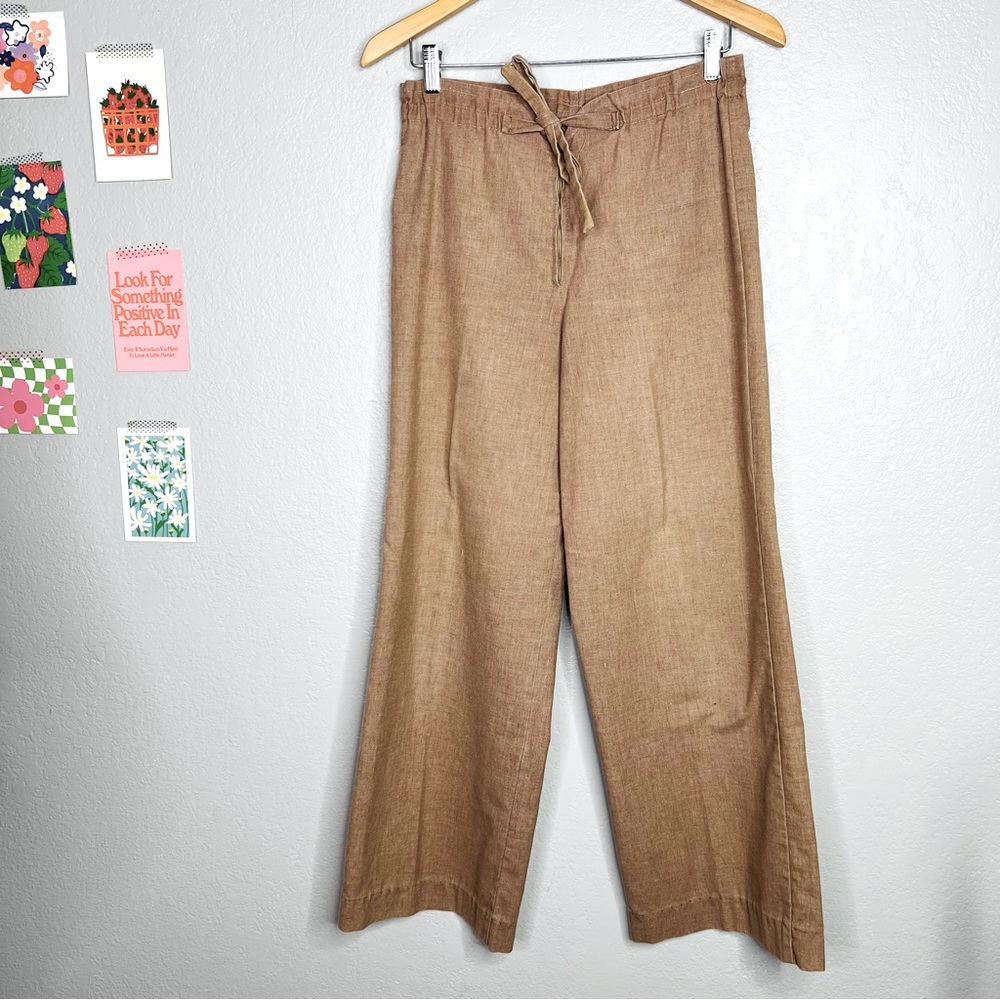 Vintage 70s wide leg high rise trousers sz M